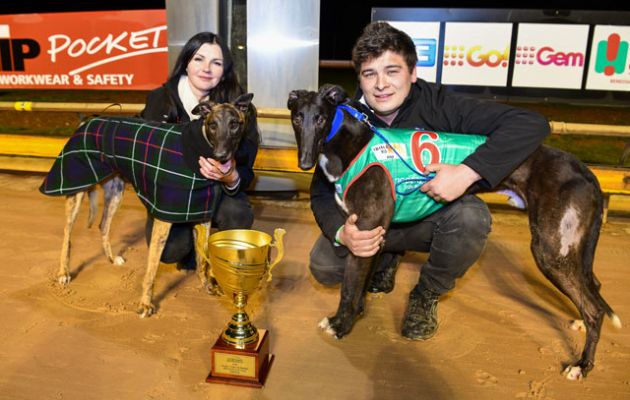Kennel quinella – Yozo Bale and Tiggerlong Tonk with Samantha and Correy Grenfell