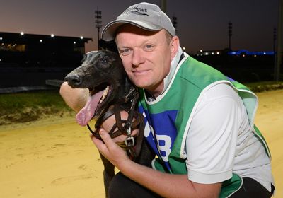 Sure to Excite with Graham James after running 2nd in a heat of the Cranbourne Cup last weekend Photo by Clint Anderson