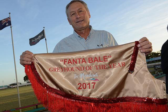 Fanta Bale was earlier announced The Meadows Greyhound of the Year, much to trainer Robert Britton's delight