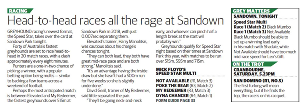 2018 Speed Star Herald Sun 2018 Speed Star Herald Sun