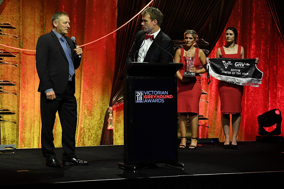 Robert Britton at the 2017/2018 Victorian Greyhound Awards