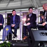 Panellists (from left) James Van de Maat, Brent ‘Boomer’ Harvey, Trent Langskaill and Craig Hutchison.