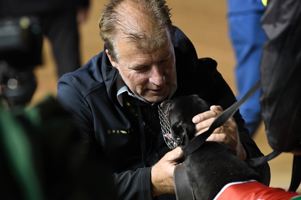 My Redeemer with breeder trainer David Geall