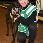 Race 12 winner - Western Envoy with handler Matt Lanigan