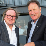 Emmett Dunne with former Richmond teammate and AFL legend Kevin Sheedy at the 2020 Cranbourne Cup.