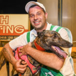 Trainer Luckie Karabitsakos embraces his superstar