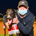 Extra Speed with trainer Mick Carter after snaring the $6,500 to-the-winner Alec Reid Memorial..