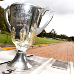 Richmond's 2017 AFL Premiership Cup at the Healesville greyhounds.