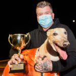 Sonny Daze with trainer Rod Clark and the prized Northern Districts Cup.