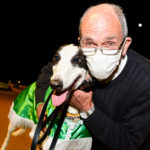Swansie's Delight and trainer Phillip Clark after taking out the Kel Tremellen Memorial.