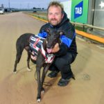 Fortuna Bale with handler Shaun Coulson.