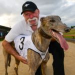 Bobby The Brute with handler Peter Riley