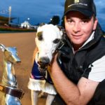 Lakeview Walter with part-owner Luke Whelan and the Silver Chief trophy