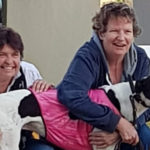 Curlin' Merlin with Roz and Liz Breukink after one of his 13 wins