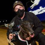 Mepunga Reject with handler Craig Solkhon after winning the Winter Cup.