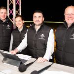 Pink Diamond broadcast team (from left) Jason Adams, Booke Ennis, George Farrugia and Troy Harley.