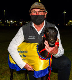 Paua Of Buddy with trainer Steve White