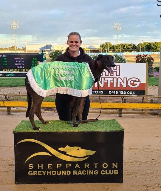 Shanlyn Hunter with trainer Emma Bowles.