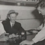 Frank Murphy pouring a beer at the Southern Cross Hotel in Ballarat