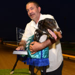 Flaming Rush with owner trainer Shane Drummond