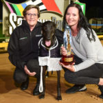 Wow She's Fast with trainer Jackie Greenough and daughter Angela.