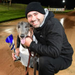 Match Race winner Substantial with trainer Anthony Azzopardi.