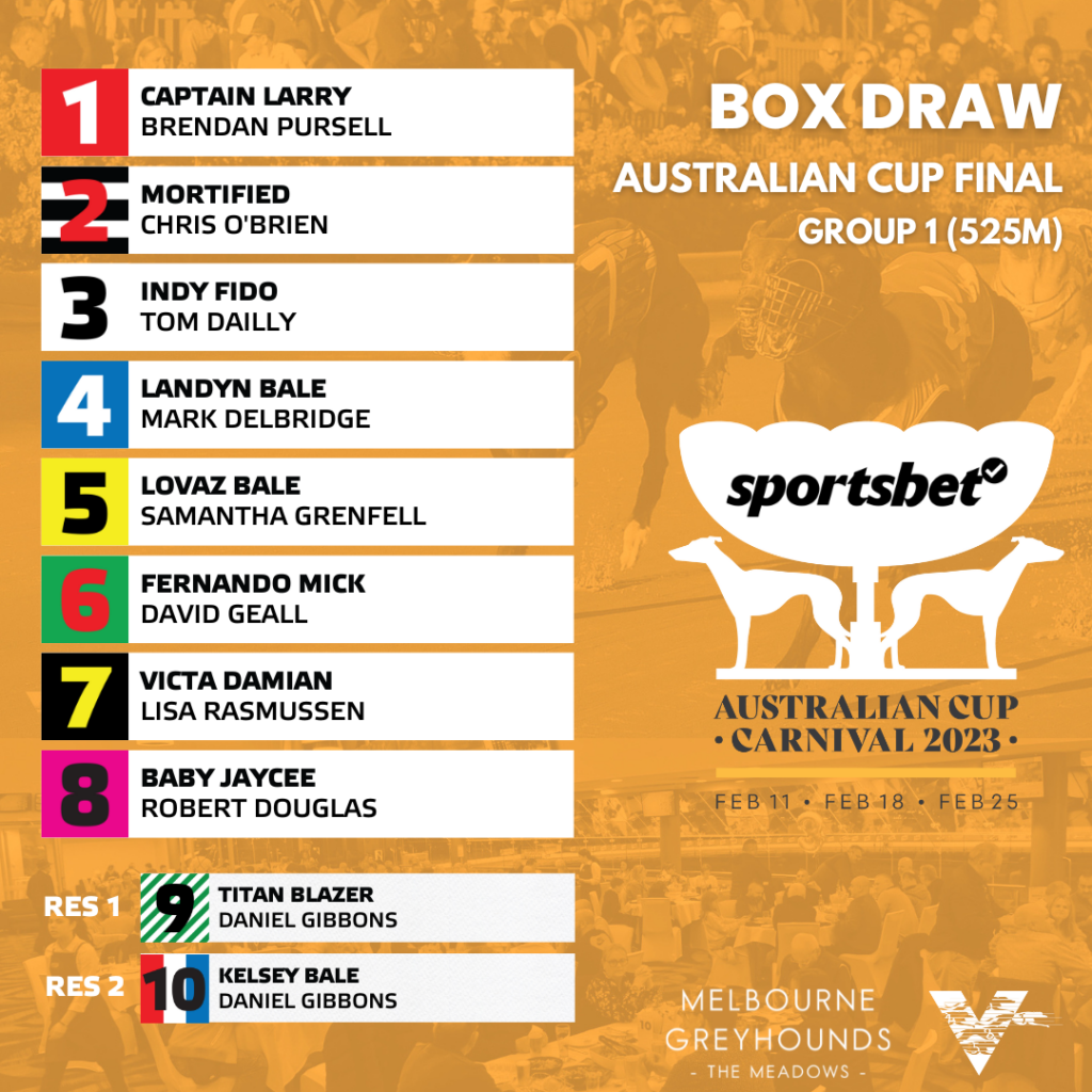 2023 Australian Cup Final Box Draw