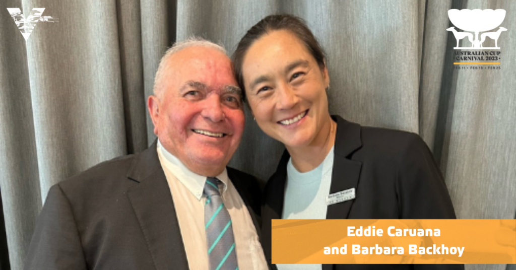 large-Eddie Caruana with Barbara Backhoy (20230224 Article - FB) caption