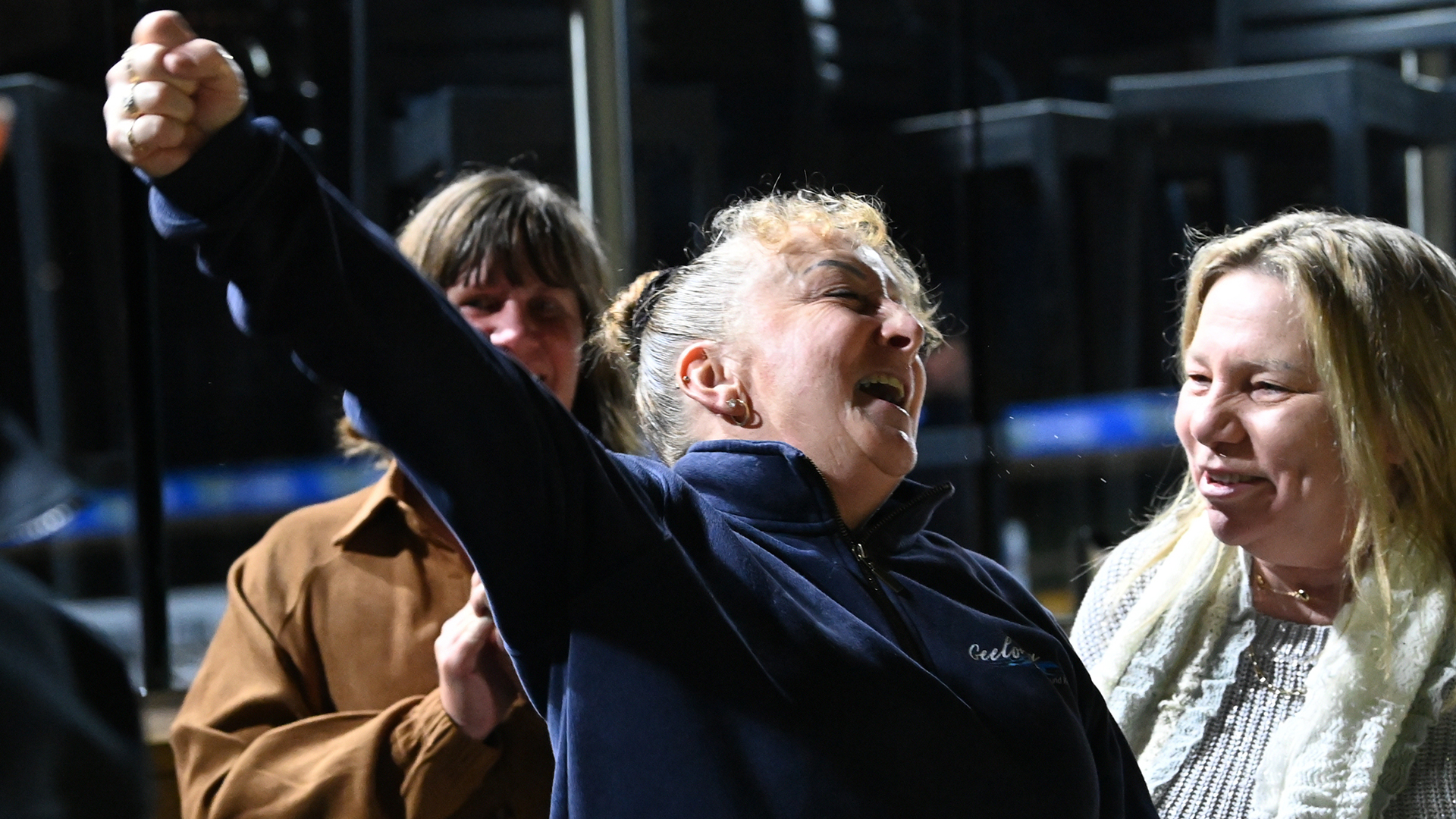 Michelle Mallia celebrates after Matt Loch's Pink Diamond Veterans win